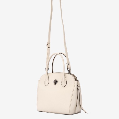 Geantă crossbody ENZO NORI model LARA din piele naturală ecru