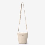 Geantă crossbody ENZO NORI model ALINE din piele naturală ecru