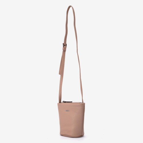 Geantă crossbody ENZO NORI model ALINE din piele naturală roz