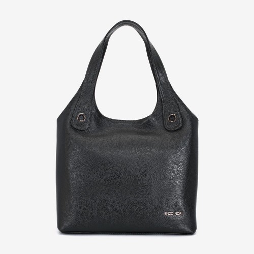 Geanta dama ENZO NORI MEG, piele naturala, negru