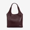 Geanta dama ENZO NORI MEG, piele naturala, burgundy 