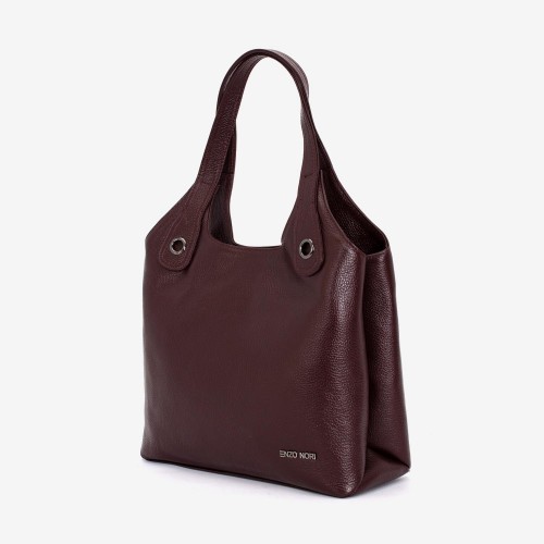 Geanta dama ENZO NORI MEG, piele naturala, burgundy 