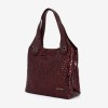 Geanta dama ENZO NORI MEG, piele naturala, burgundy lacuita