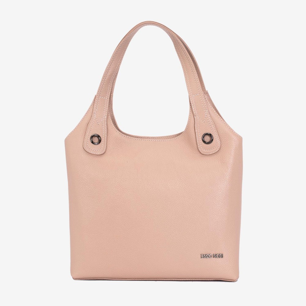 Geanta dama ENZO NORI MEG, piele naturala, roz