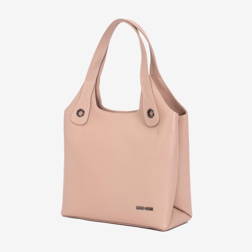 Geanta dama ENZO NORI MEG, piele naturala, roz