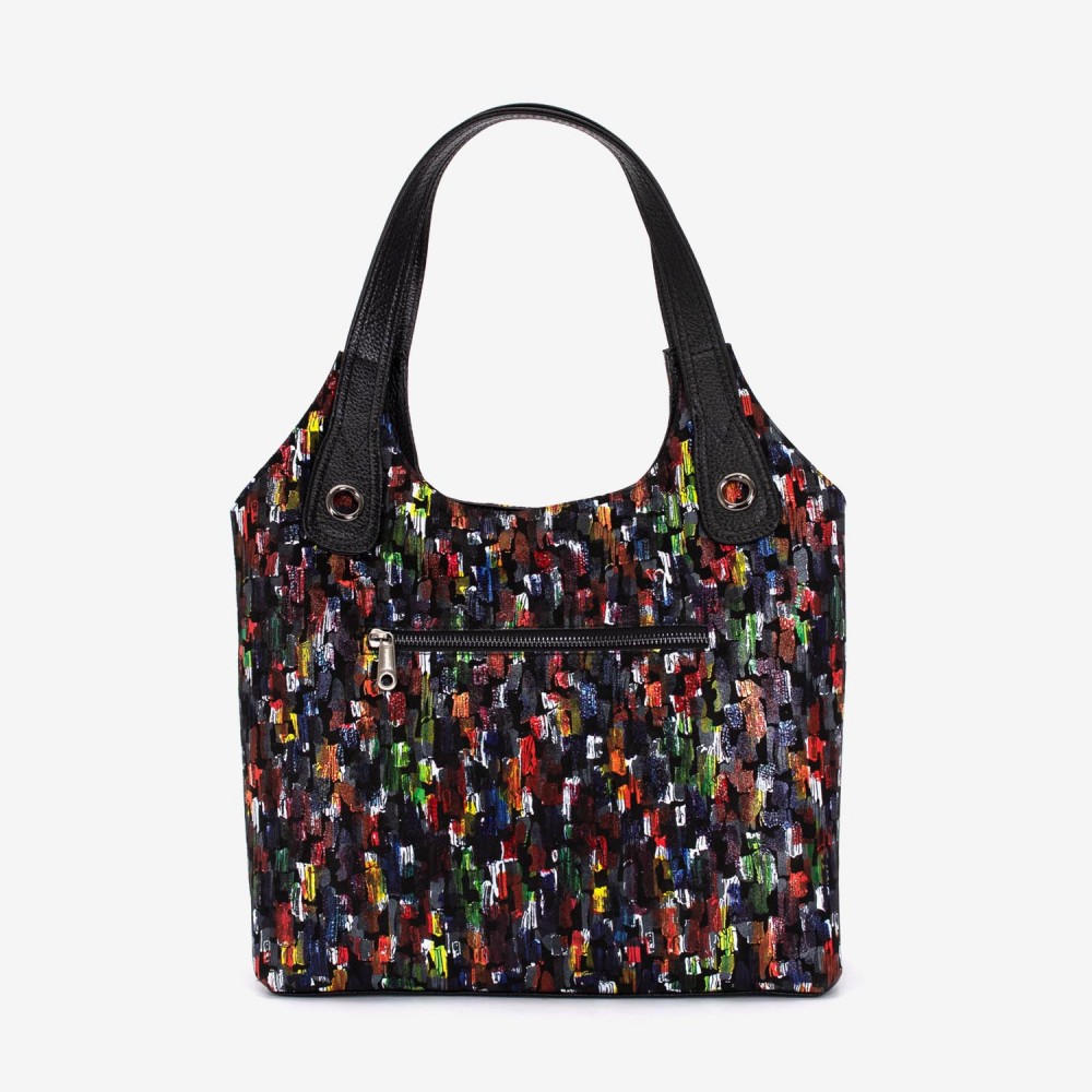 Geanta dama ENZO NORI MEG, piele naturala, multicolor