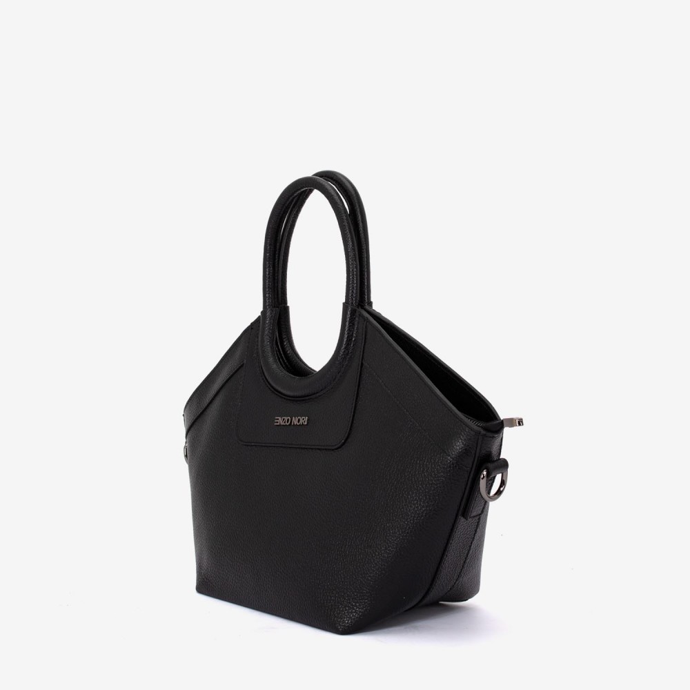 Geanta dama ENZO NORI model DOLORES piele naturala negru