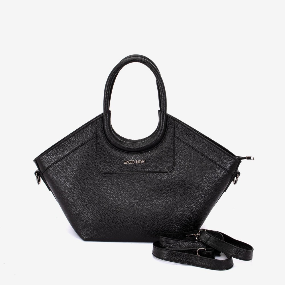 Geanta dama ENZO NORI model DOLORES piele naturala negru