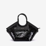 Geanta dama ENZO NORI model DOLORES piele naturala neagra lacuita