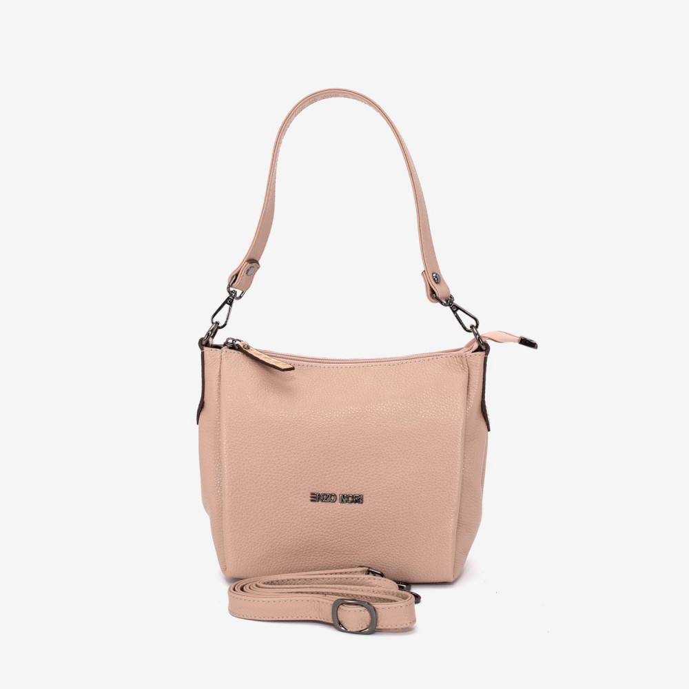 Geanta dama ENZO NORI ROBERTA, piele naturala,  roz