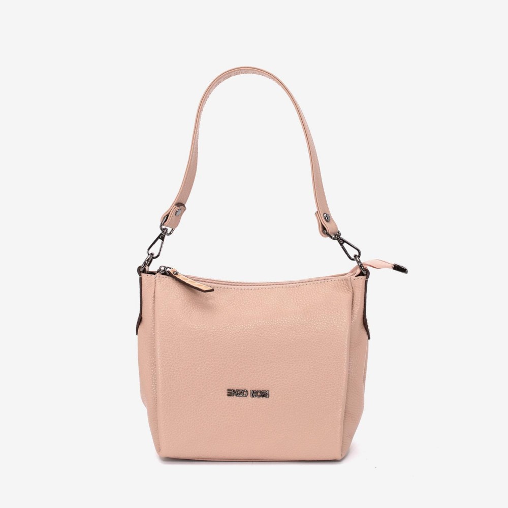Geanta dama ENZO NORI ROBERTA, piele naturala,  roz