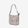 Geanta dama ENZO NORI ROBERTA, piele naturala, silver 