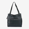 Geanta shopper model DREAM din piele naturală verde - Imagine 4