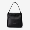 Geanta shopper model PIERY din piele naturală negru - Imagine 1