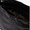 Geanta shopper model PIERY din piele naturală negru laser - Imagine 3