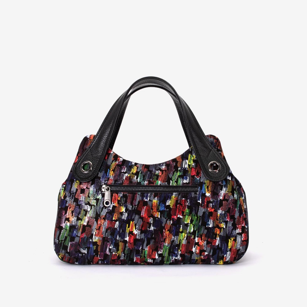 Geanta dama ENZO NORI model SIENNA piele naturală paleta multicolor