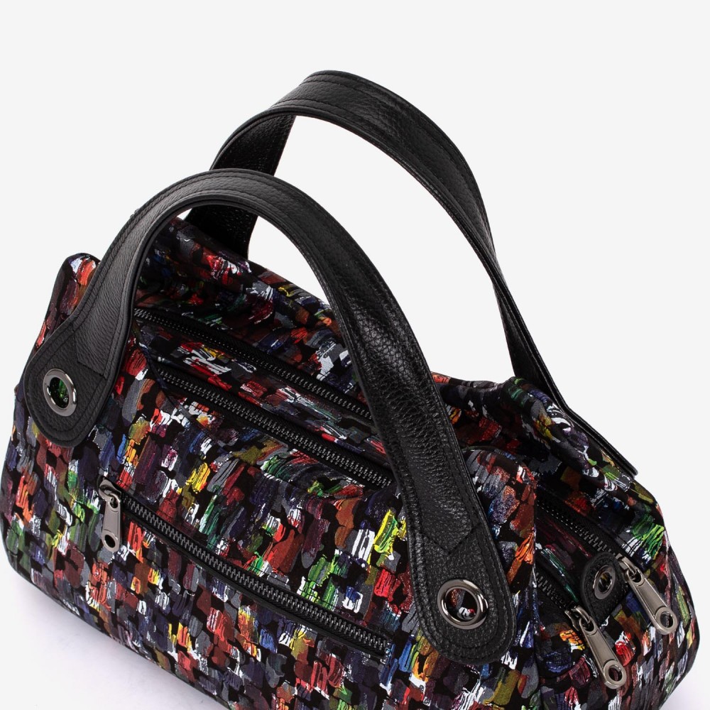 Geanta dama ENZO NORI model SIENNA piele naturală paleta multicolor