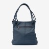 Geanta shopper ENZO NORI model STAR piele naturală albastru - Imagine 4