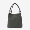 Geanta shopper ENZO NORI model STAR piele naturală verde - Imagine 1