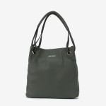 Geanta shopper ENZO NORI model STAR piele naturală verde