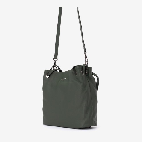 Geanta shopper ENZO NORI model STAR piele naturală verde