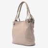 Geanta shopper ENZO NORI model STAR piele naturală ecru - Imagine 3