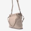 Geanta shopper ENZO NORI model STAR piele naturală ecru - Imagine 2