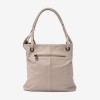 Geanta shopper ENZO NORI model STAR piele naturală ecru - Imagine 4