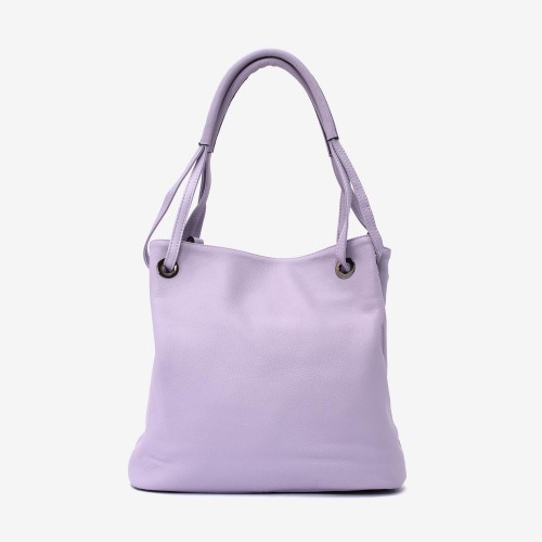 Geanta shopper ENZO NORI model STAR piele naturală violet