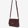 Geantă crossbody ENZO NORI model MARCELA din piele naturală burgundy - Imagine 2