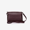 Geantă crossbody ENZO NORI model MARCELA din piele naturală burgundy - Imagine 3