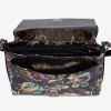 Geantă crossbody ENZO NORI model MARCELA din piele naturală albastru cu flori - Imagine 4