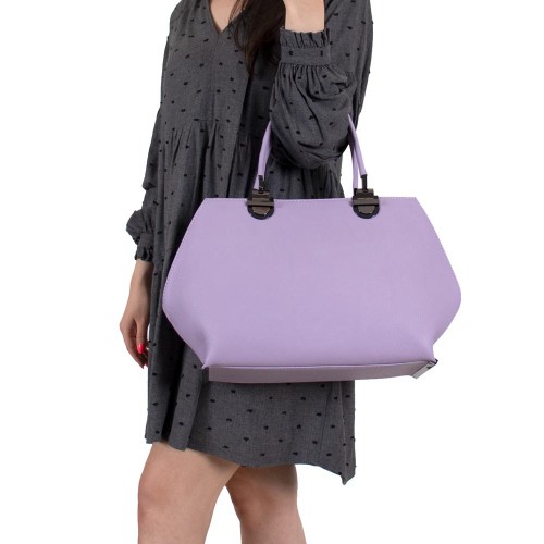 Geantă de damă Model RUMBA din piele naturală Violet
