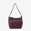 Geanta shopper model RONY din piele naturală burgundy - Imagine 1