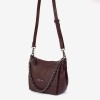 Geanta shopper model RONY din piele naturală burgundy - Imagine 2