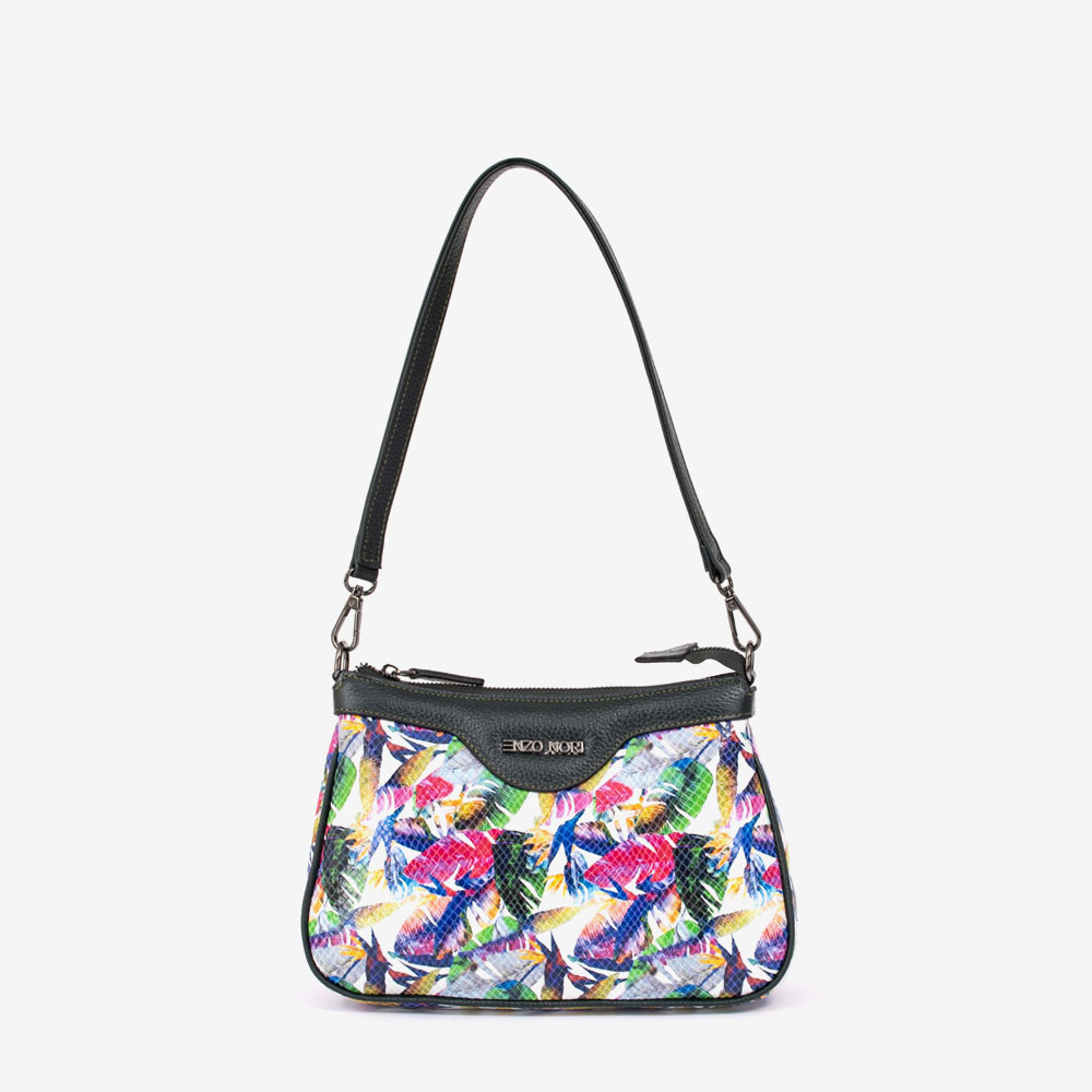 Geanta casual ENZO NORI model LORENA din piele naturală multicolor