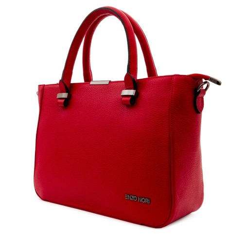 Geantă damă ENZO NORI model MILANA piele naturală roșu