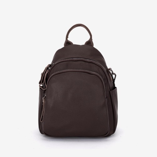 Rucsac dama model DANNIE din piele ecologica maro