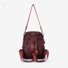 Rucsac dama model REINY din piele ecologica rosu - Imagine 3