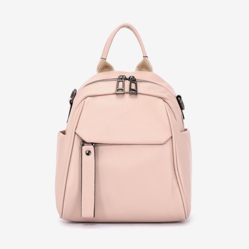 Rucsac dama ENZO NORI model KAILEY din piele naturala roz