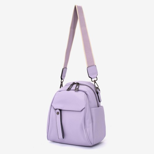 Rucsac dama ENZO NORI model KAILEY din piele naturala  violet