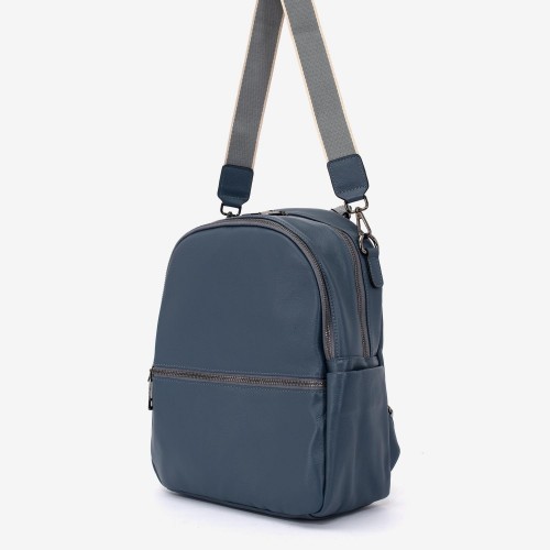 Rucsac dama ENZO NORI model PAM din piele naturala albastru