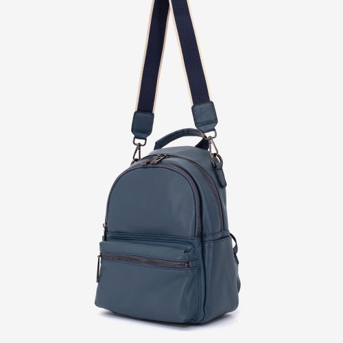Rucsac dama ENZO NORI model LAUREL din piele naturala albastru