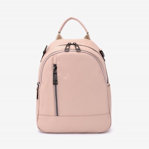 Rucsac dama ENZO NORI model ARELY din piele naturala roz