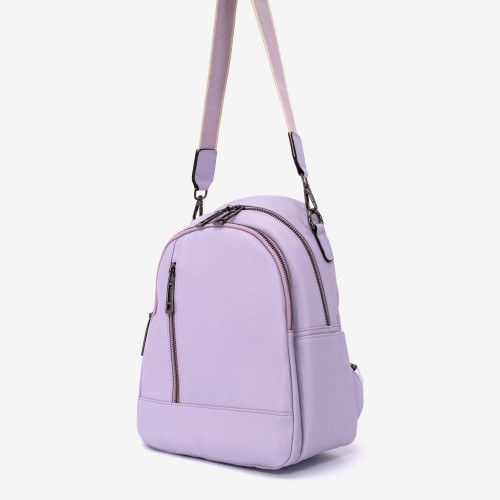Rucsac dama ENZO NORI model ARELY din piele naturala violet