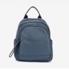 Rucsac dama ENZO NORI model CARMELA din piele naturala albastru - Imagine 1