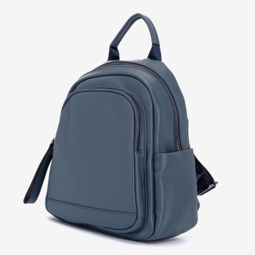 Rucsac dama ENZO NORI model CARMELA din piele naturala albastru
