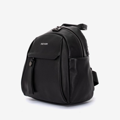 Rucsac dama ENZO NORI model RIVA-S din piele naturala negru