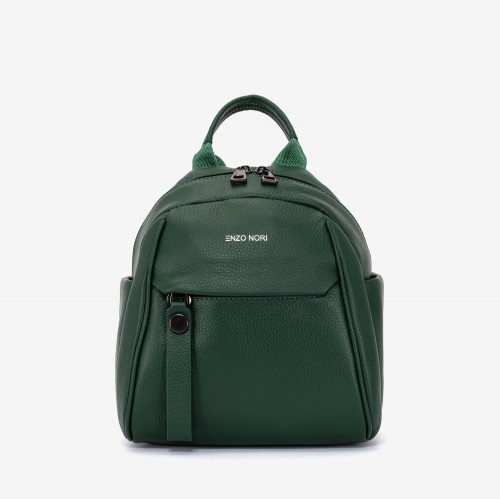 Rucsac dama ENZO NORI model RIVA-S din piele naturala verde