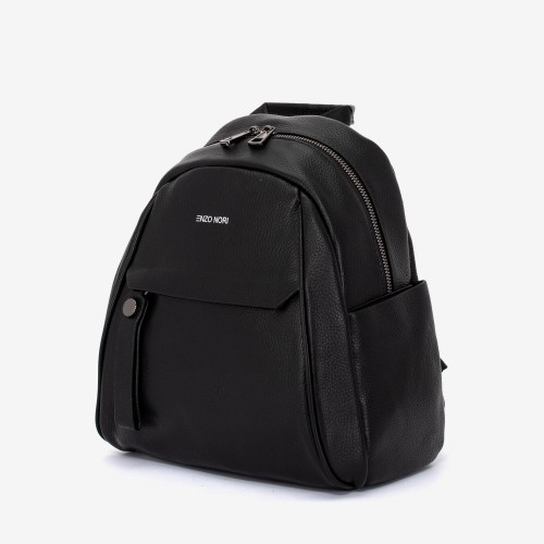 Rucsac dama ENZO NORI model RIVA din piele naturala negru